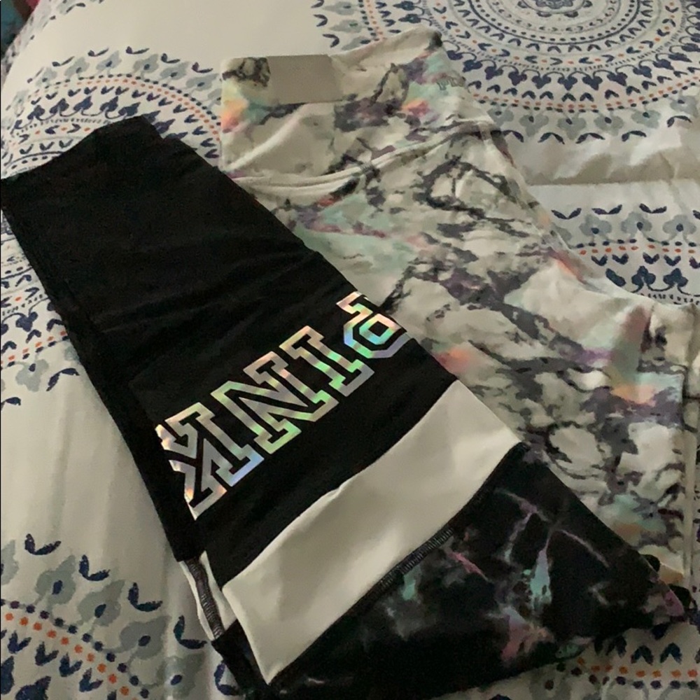 Pink high waist leggings